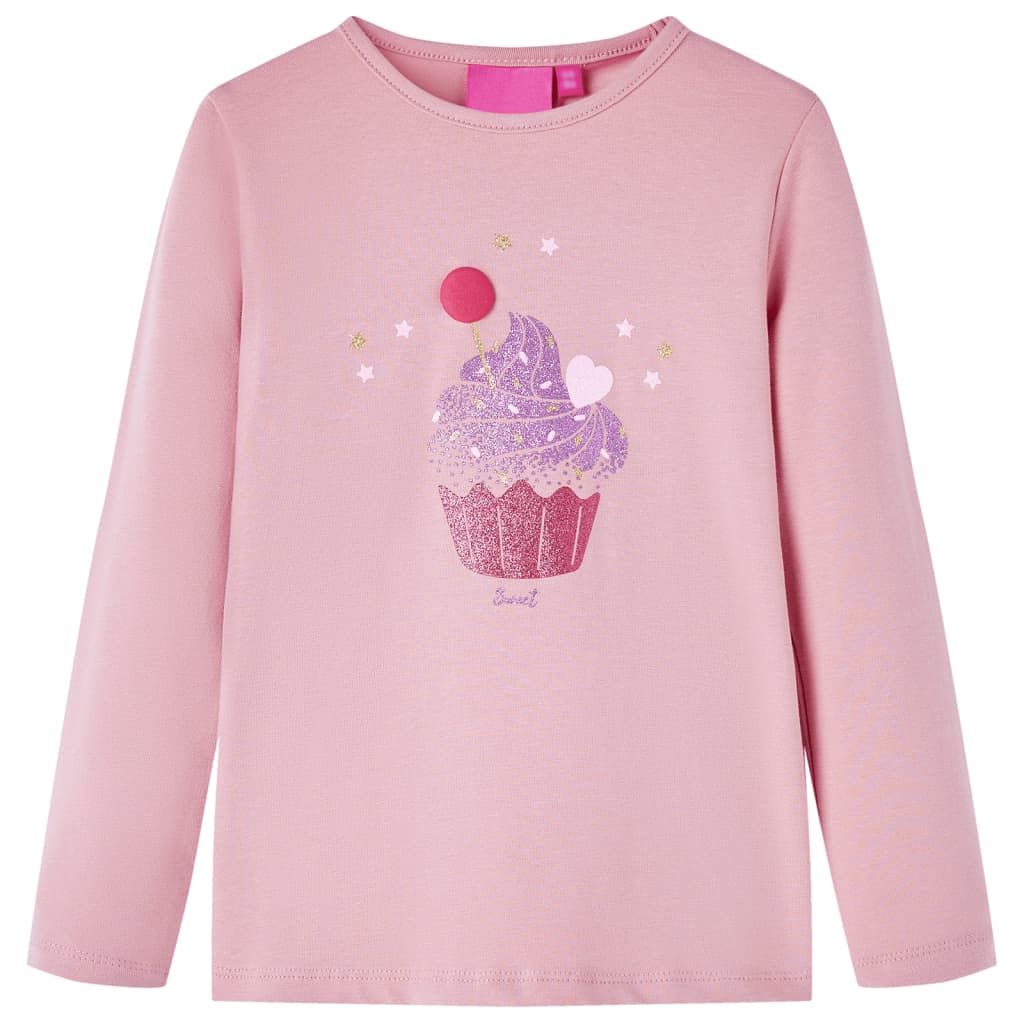 Vidaxl Children's shirt with long sleeves 128 light pink