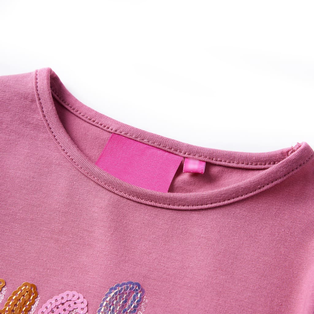 Vidaxl børneshirt med lange ærmer 140 hindbærfarve