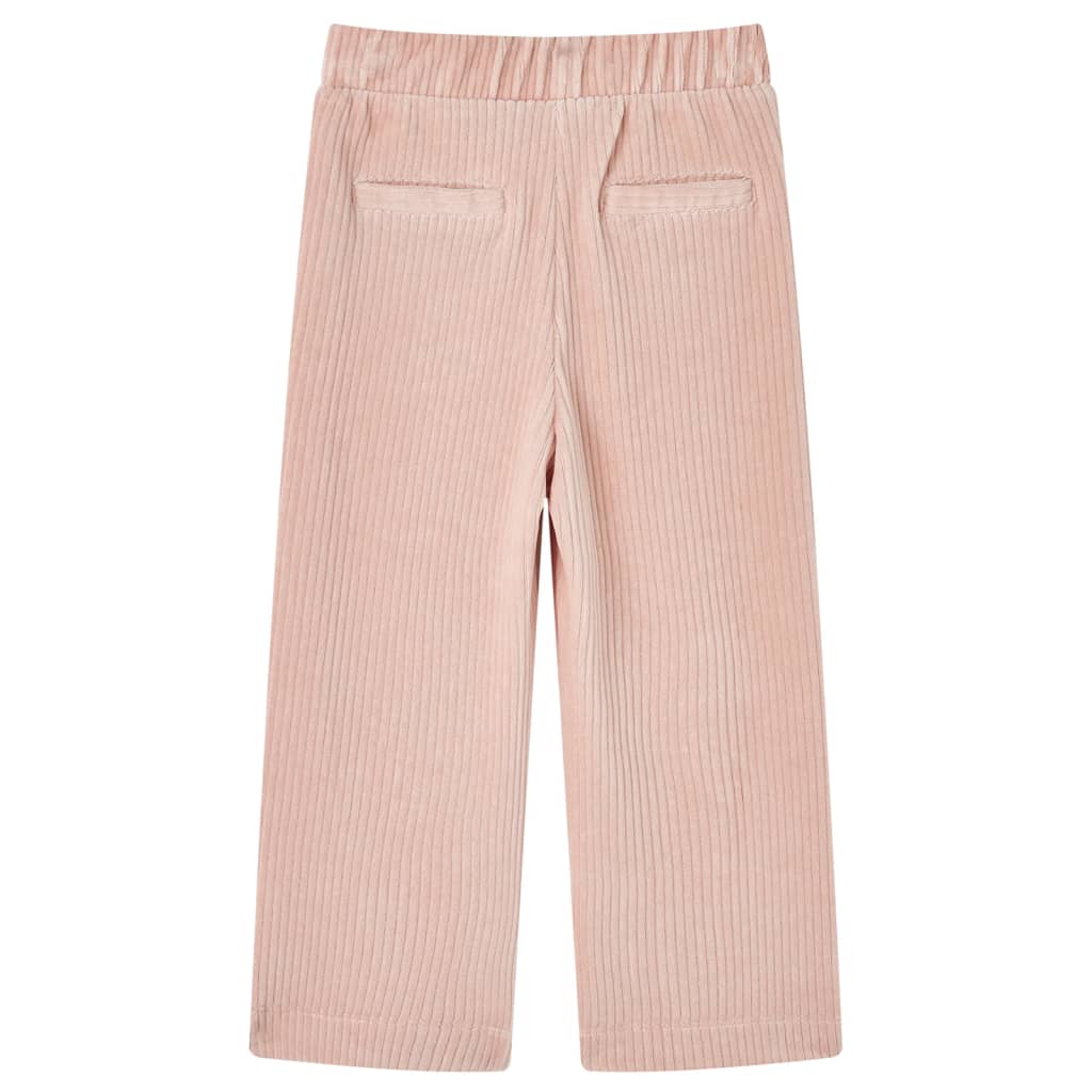 Vidaxl Kinderbroek 92 Rib Velvet jasnoróżowy