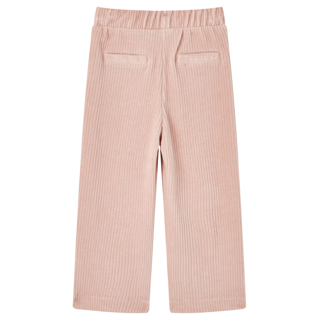 Vidaxl Kinderbroek 104 Rib Velvet jasnoróżowy