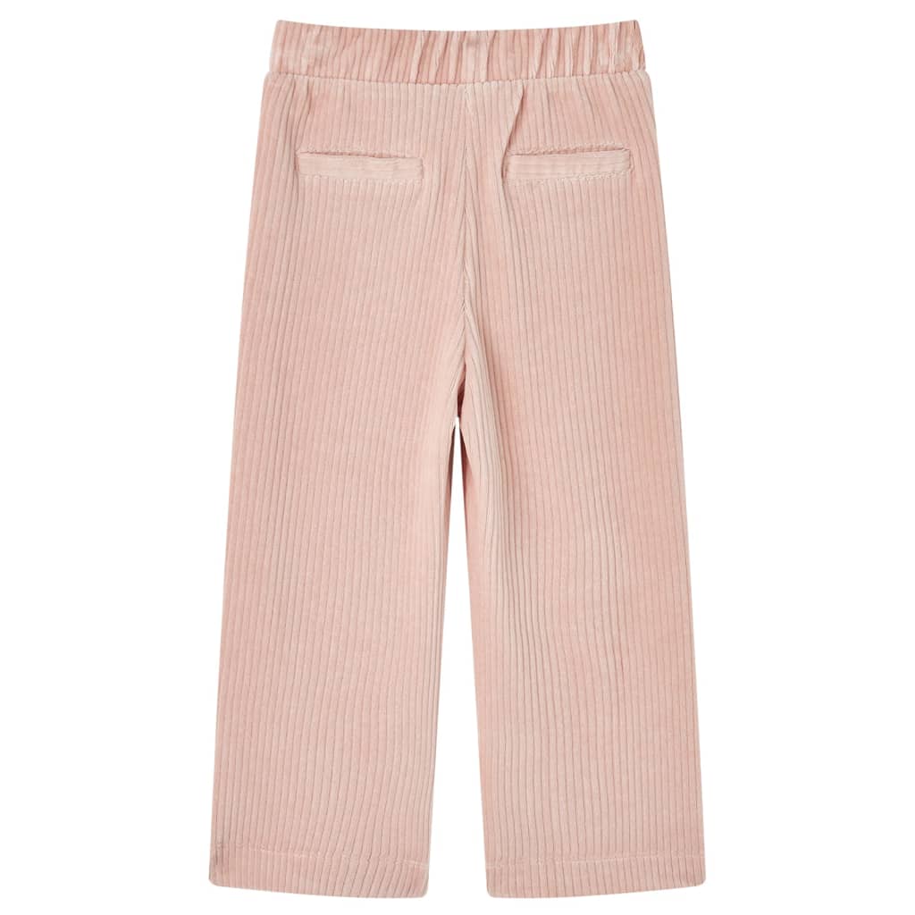 Vidaxl Kinderbroek 116 Ripp Velvet Liicht Pink