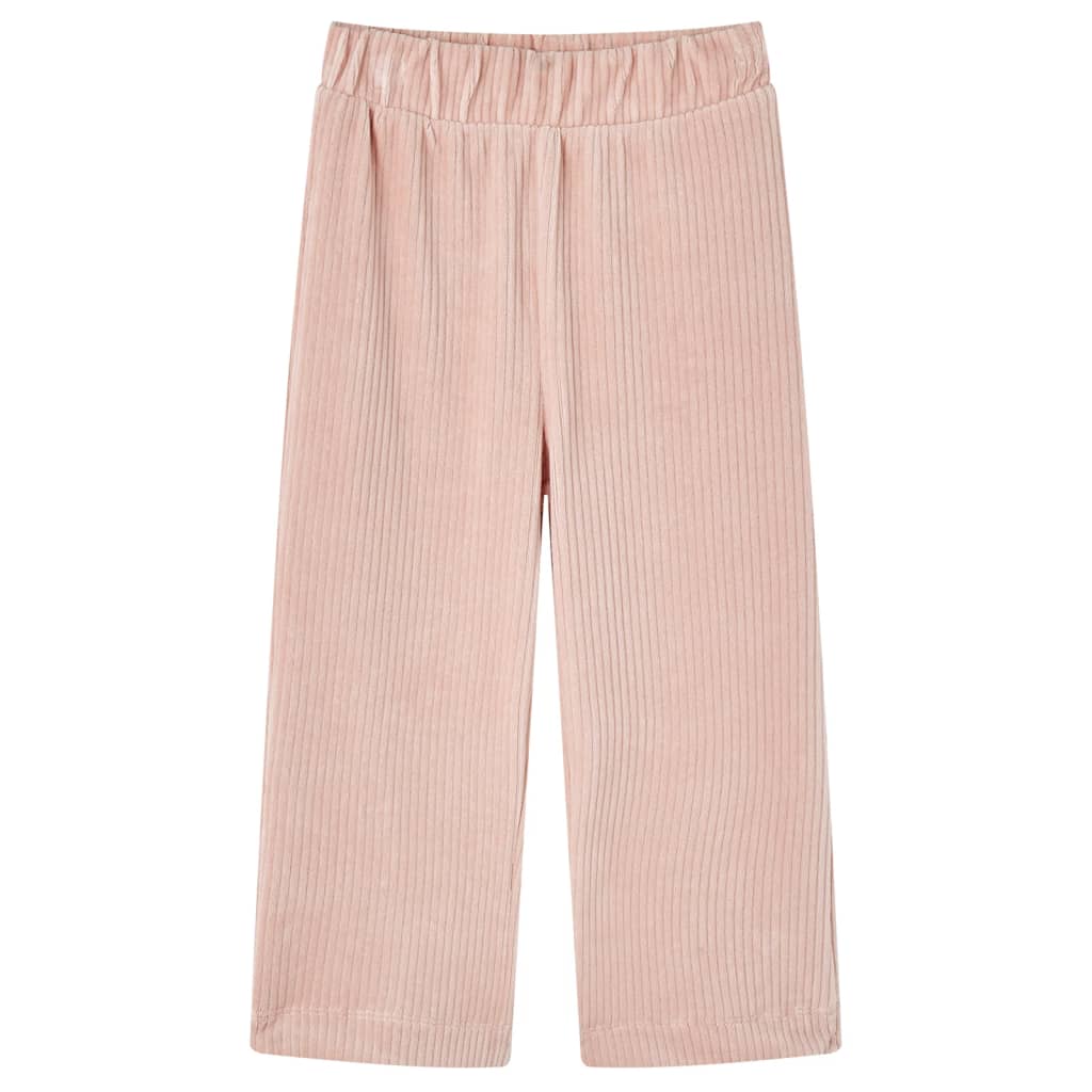 Vidaxl Kinderbroek 128 Rib Velvet jasnoróżowy