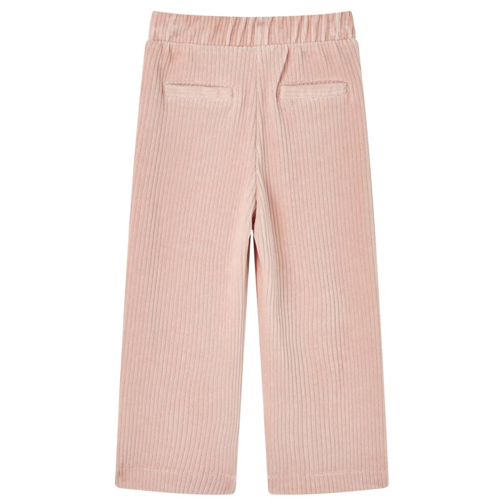 Vidaxl Kinderbroek 128 Rib Velvet jasnoróżowy