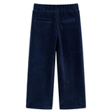 VidaXL Kinderbroek 116 ribfluweel marineblauw