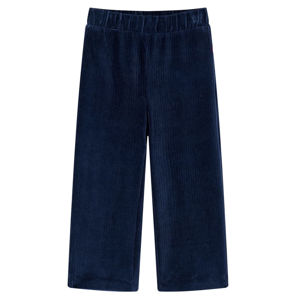 Vidaxl Kinderbroek 140 Rib Velvet Navy Blo