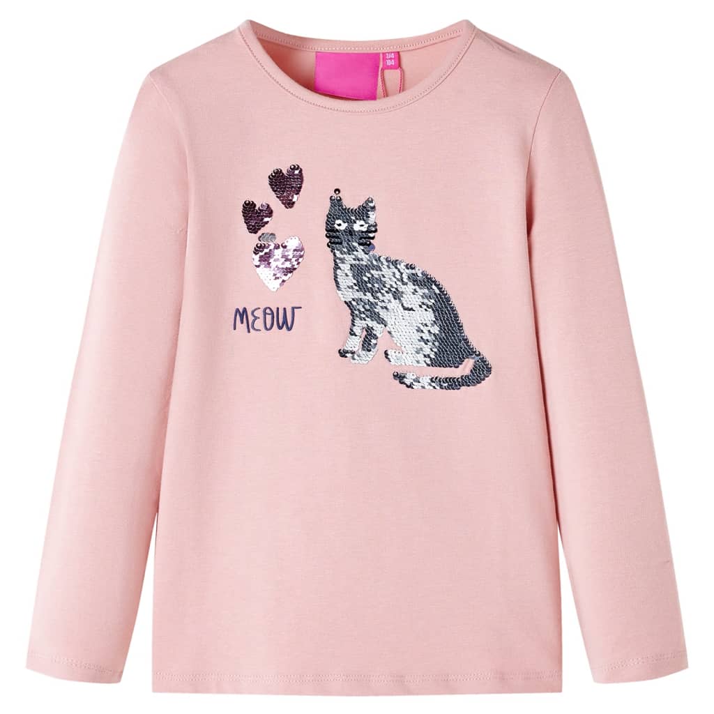 Vidaxl Children's shirt with long sleeves 92 light pink