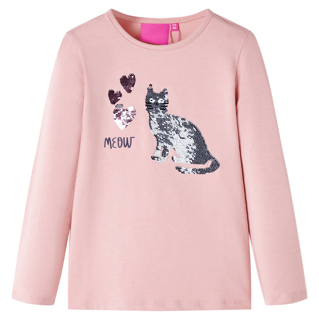 Vidaxl Child's Shirt à manches longues 104 rose clair