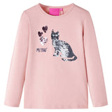 Vidaxl Child's Shirt à manches longues 104 rose clair