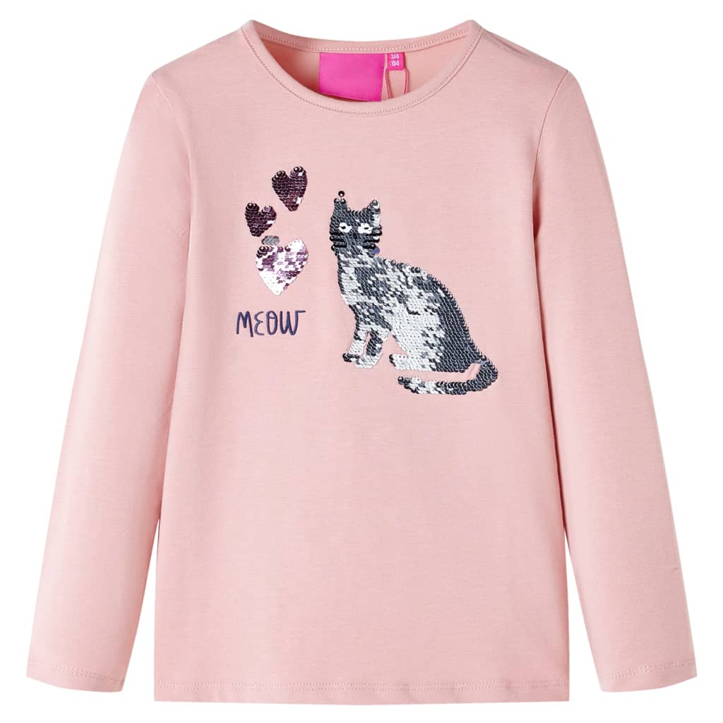 Vidaxl Children's shirt with long sleeves 128 light pink