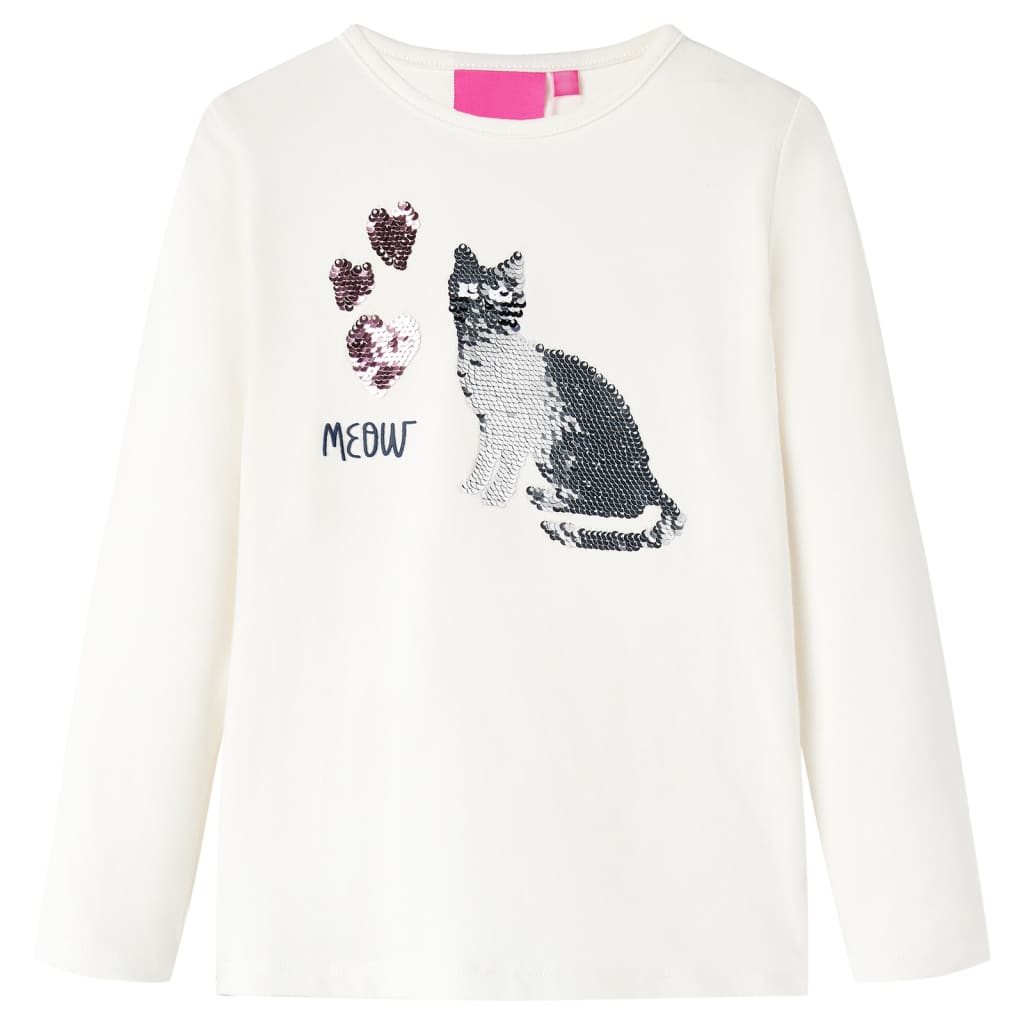 Vidaxl Children's shirt with long sleeves 104 ecru