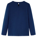 Dětská košile Vidaxl s dlouhými rukávy 104 Navy Blue