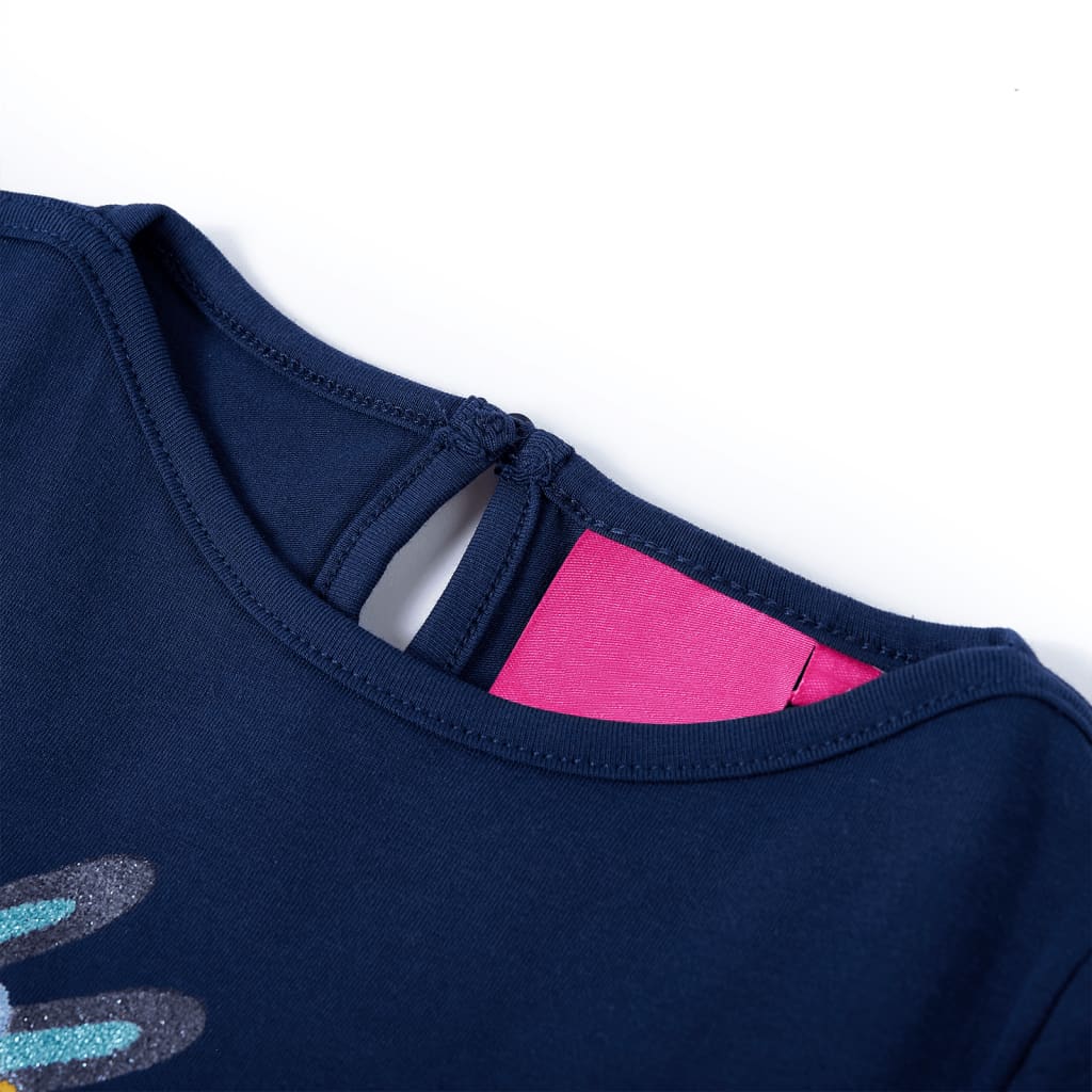 Dětská košile Vidaxl s dlouhými rukávy 104 Navy Blue