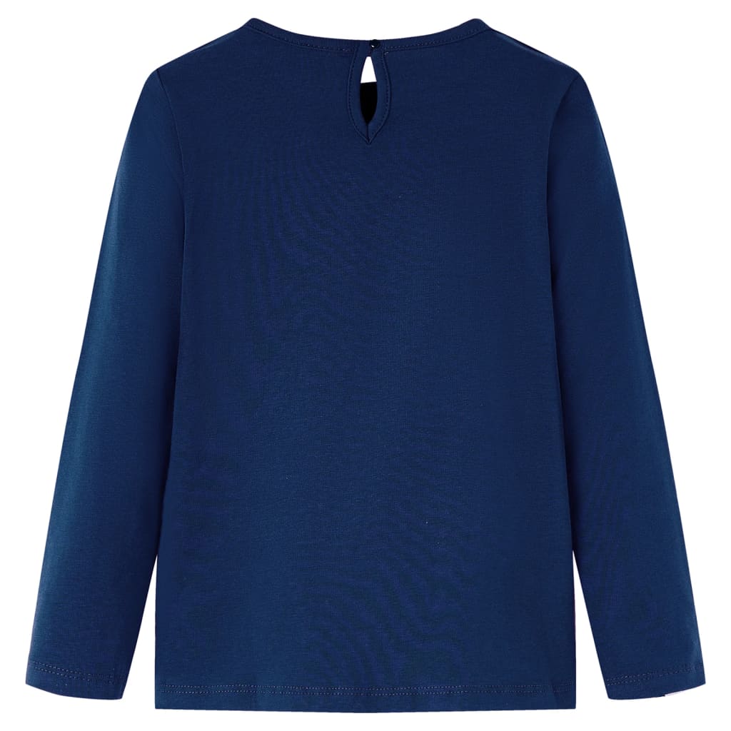 Dětská košile Vidaxl s dlouhými rukávy 140 Navy Blue