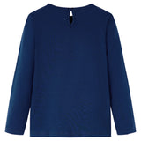 Dětská košile Vidaxl s dlouhými rukávy 140 Navy Blue