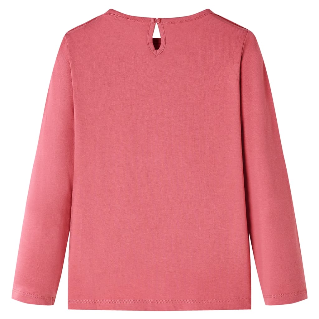 Dětská košile Vidaxl s dlouhými rukávy 104 Old Pink