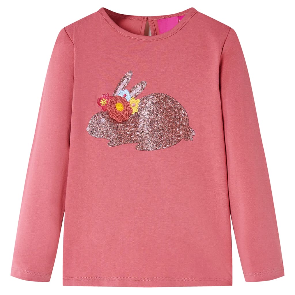 Koszula dla dzieci Vidaxl z długimi rękawami 116 Old Pink