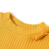 Dětská košile Vidaxl s dlouhými rukávy 92 Ocher -Colored