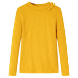 Dětská košile Vidaxl s dlouhými rukávy 104 Ocher -Colored
