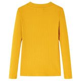 Dětská košile Vidaxl s dlouhými rukávy 116 Ocher -Colored