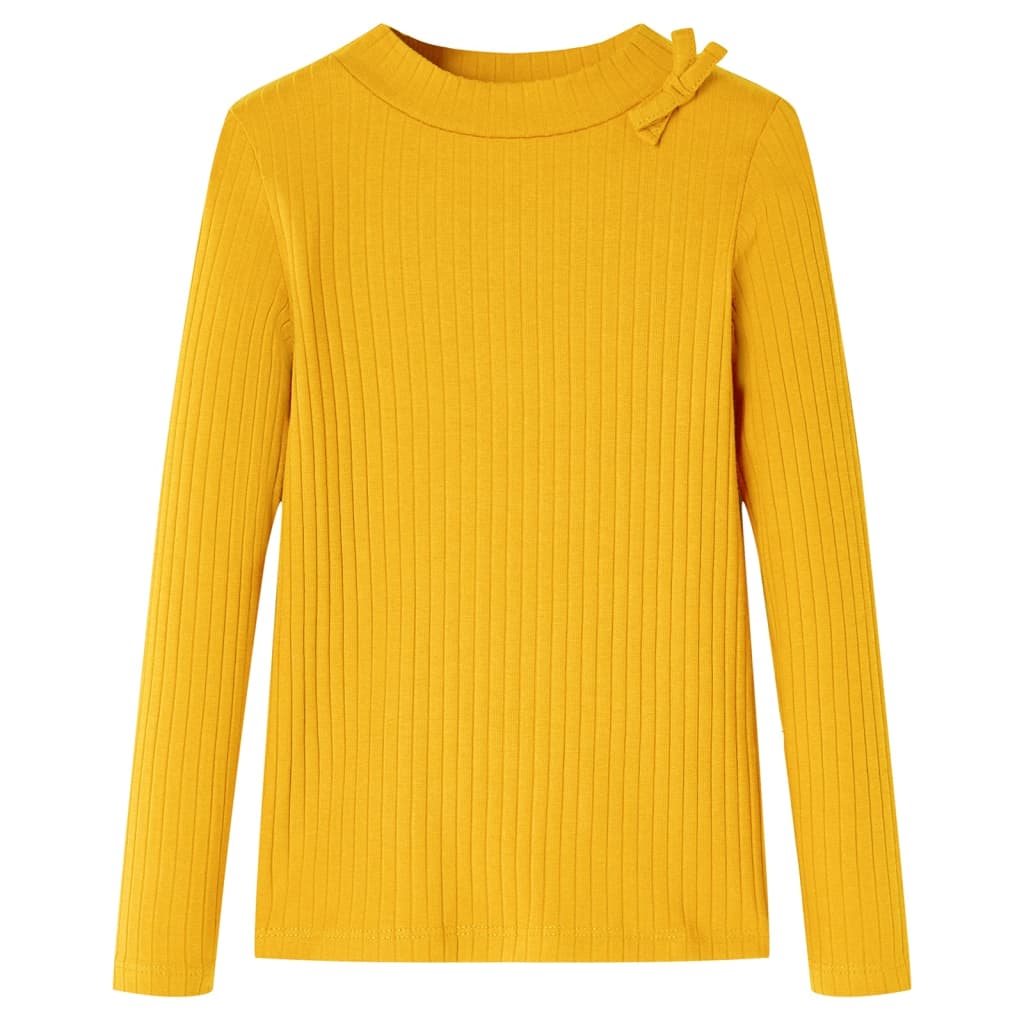 Dětská košile Vidaxl s dlouhými rukávy 128 Ocher Color