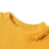 Dětská košile Vidaxl s dlouhými rukávy 128 Ocher Color