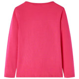 Vidaxl Children's shirt with long sleeves 104 bright pink