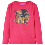 Vidaxl Children's shirt with long sleeves 116 bright pink