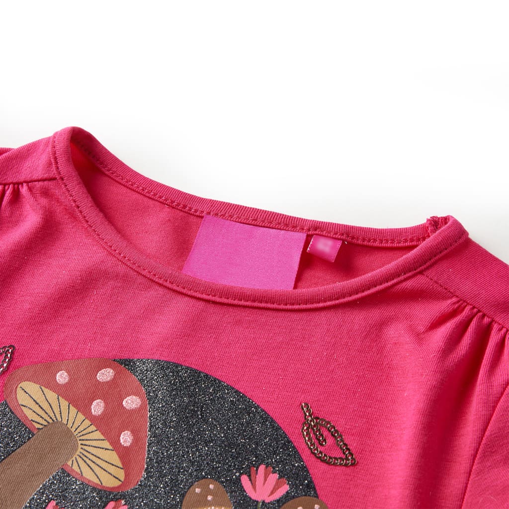 Vidaxl Children's shirt with long sleeves 116 bright pink