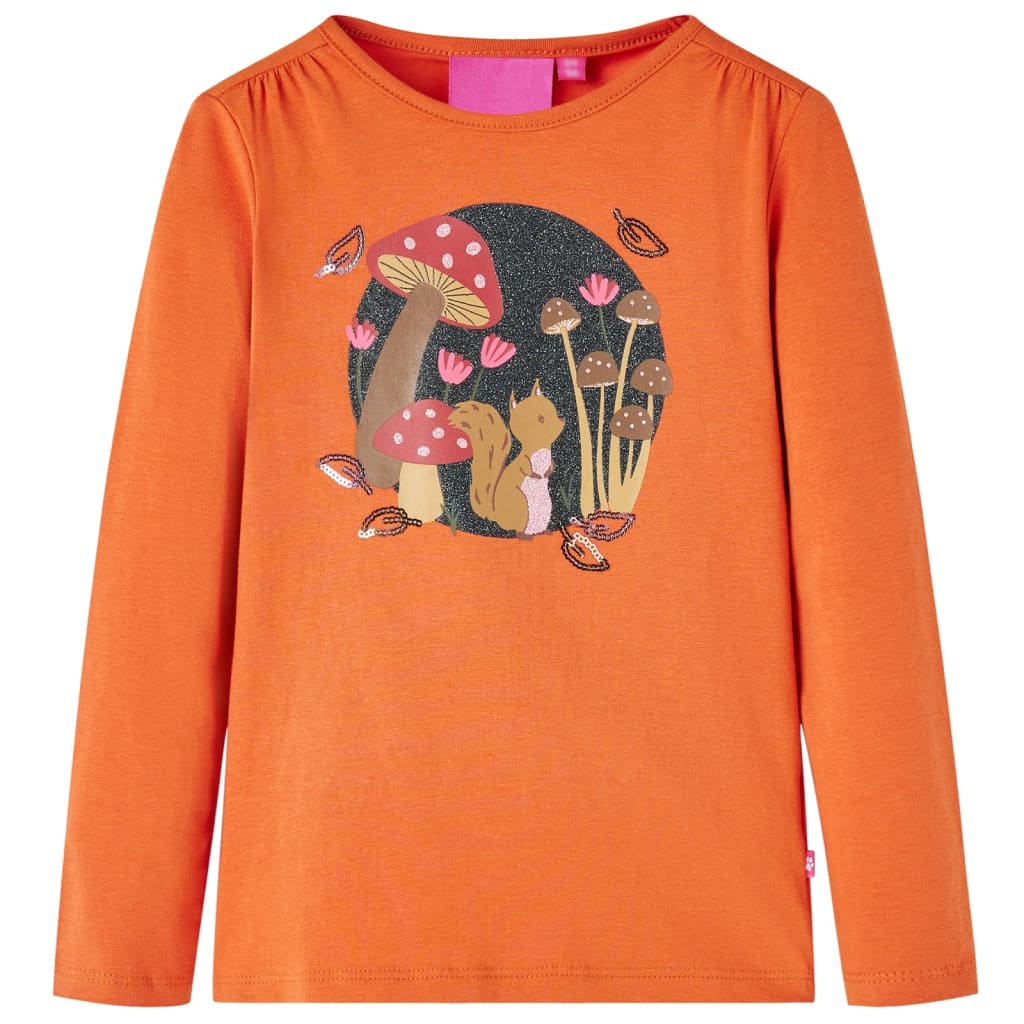 Vidaxl Children's shirt with long sleeves 128 Oranjebruin