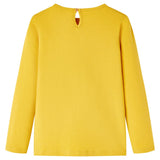 VidaXL children's shirt with long sleeves 104 ocher -colored