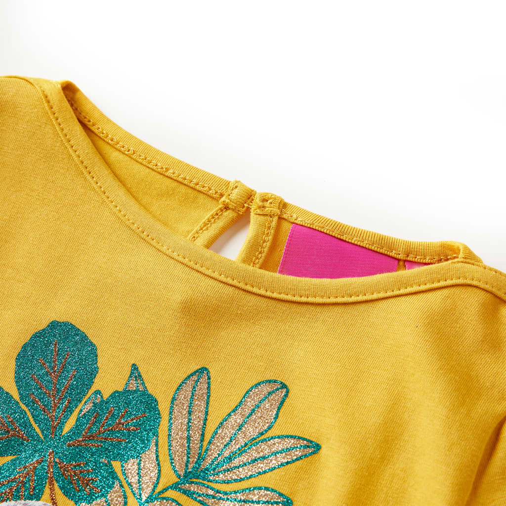 Vidaxl Children's Shirt à manches longues 128 Ochère Couleur