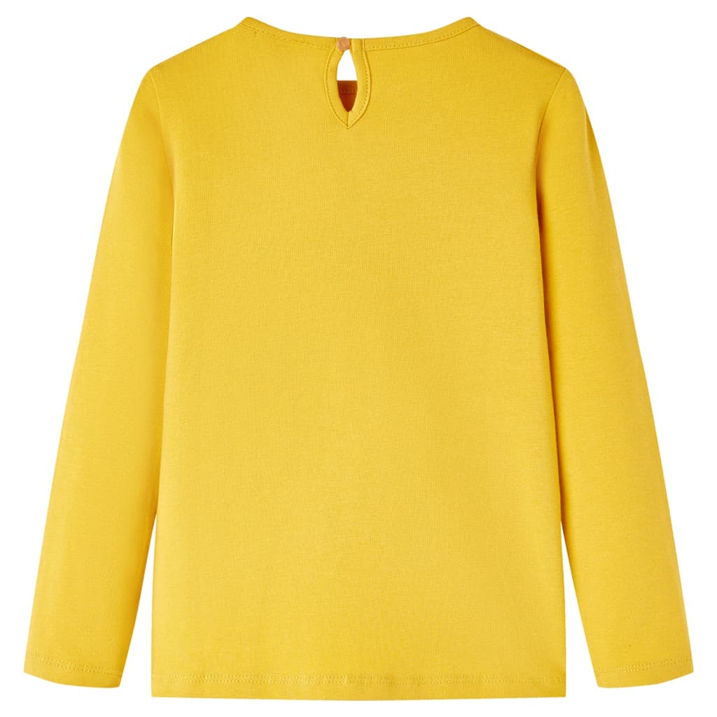 Vidaxl children's shirt with long sleeves 140 ocher -colored
