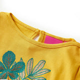 Vidaxl children's shirt with long sleeves 140 ocher -colored