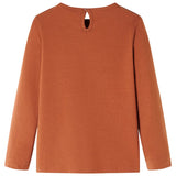 Vidaxl Children's shirt with long sleeves 92 cognac colored