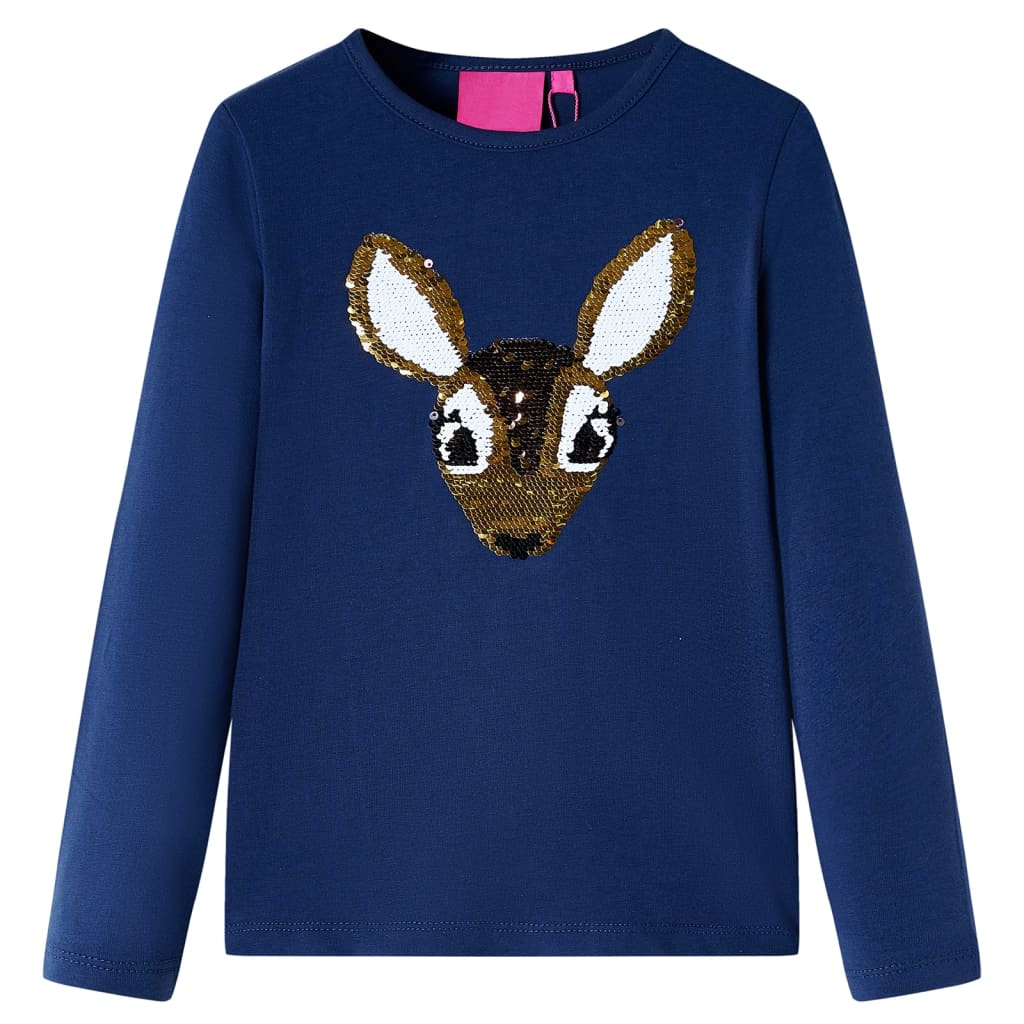 Vidaxl children's shirt with long sleeves 116 navy blue