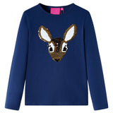 Vidaxl children's shirt with long sleeves 116 navy blue