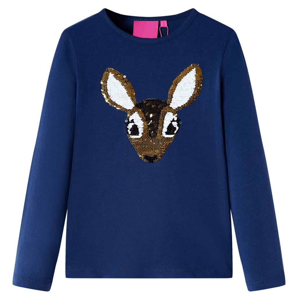 Vidaxl children's shirt with long sleeves 140 navy blue