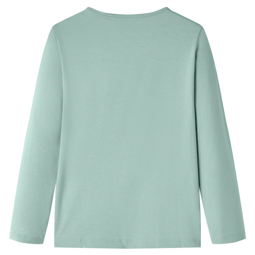 Camicia per bambini Vidaxl con maniche lunghe 92 Middel Mint.