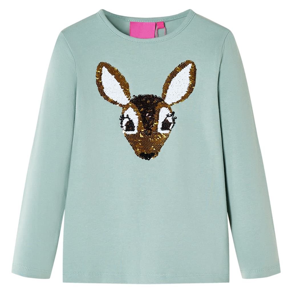 VidaXL children's shirt with long sleeves 104 Middelmint -colored