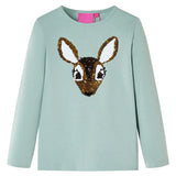 VidaXL children's shirt with long sleeves 104 Middelmint -colored
