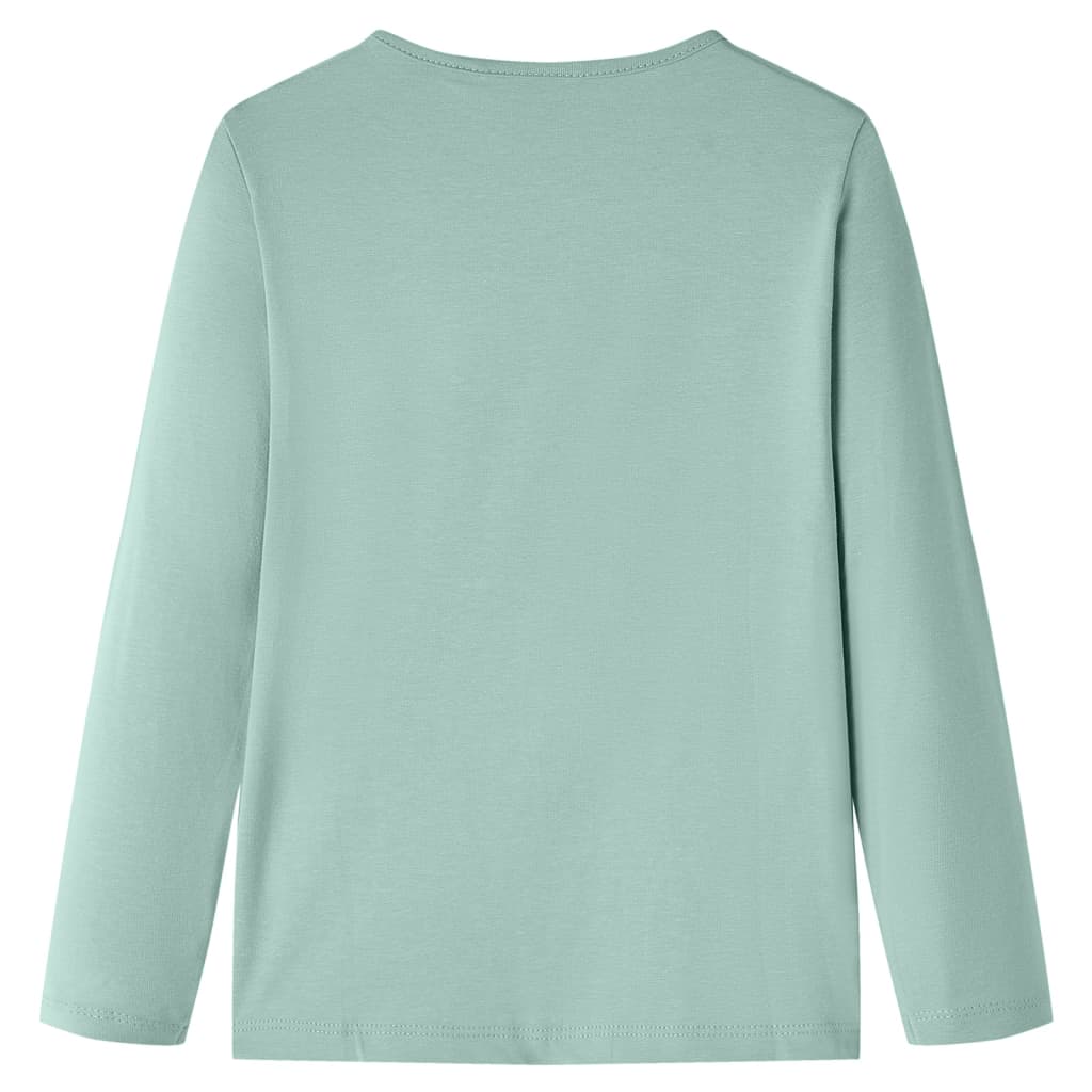 VidaXL children's shirt with long sleeves 104 Middelmint -colored