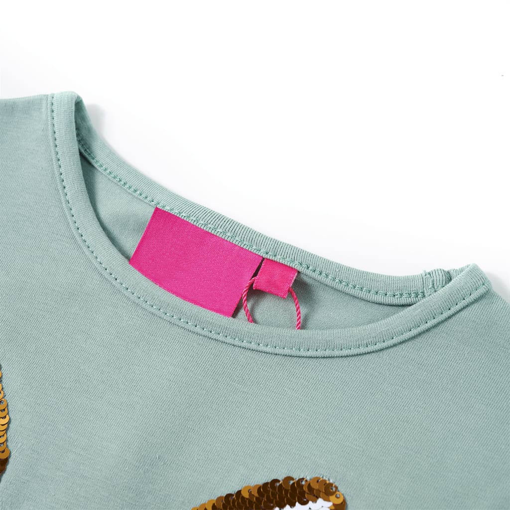 Vidaxl Children's shirt with long sleeves 116 Middelmint -colored