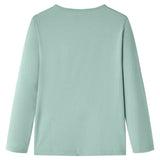 Camicia per bambini Vidaxl con maniche lunghe 140 middel -mint