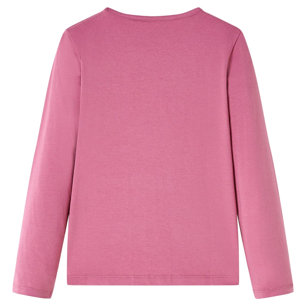 Vidaxl Children's shirt with long sleeves 104 raspberry colored