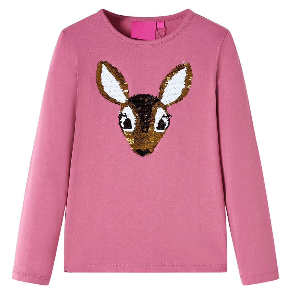 Vidaxl Children's shirt with long sleeves 116 raspberry colored