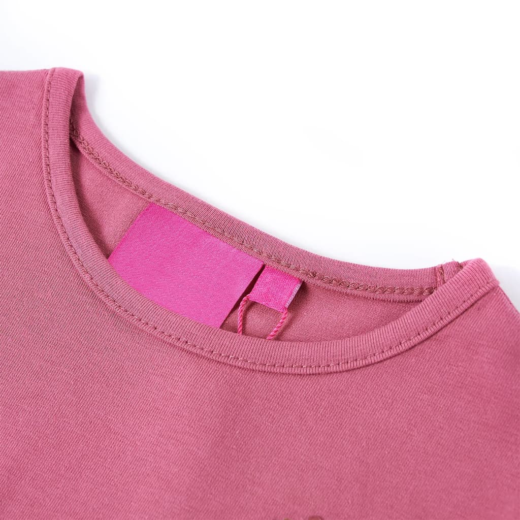Vidaxl Children's shirt with long sleeves 128 raspberry colored