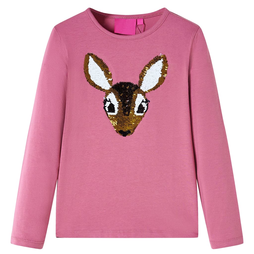 Camicia per bambini Vidaxl con maniche lunghe 140 lampone colorato