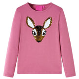 Camicia per bambini Vidaxl con maniche lunghe 140 lampone colorato