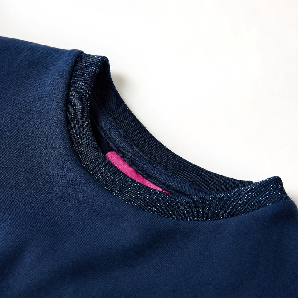 Vidaxl children's dress with long sleeves 92 navy blue