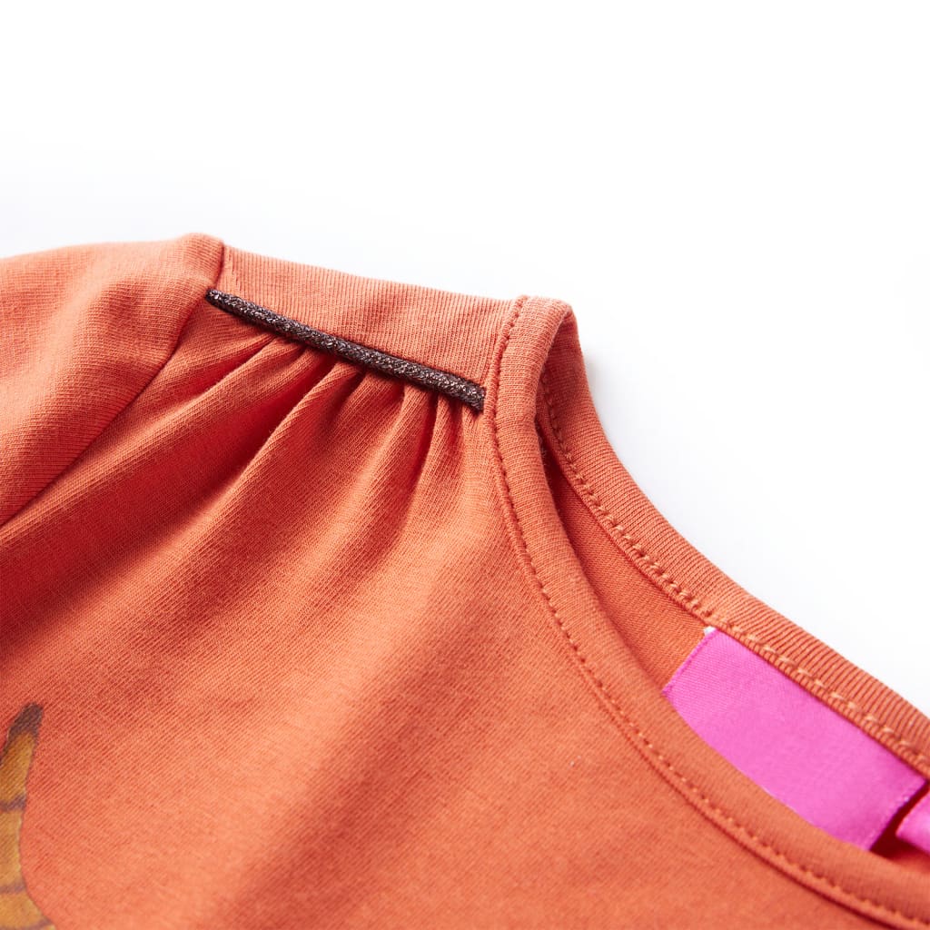 Vidaxl Children's shirt with long sleeves 92 Oranjebruin